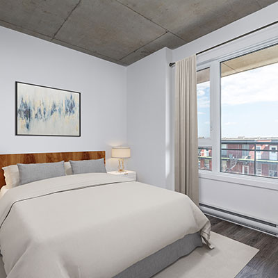 Chambre à coucher luxueuse de logement